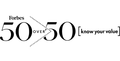 Forbes 50 Over 50 logo.
