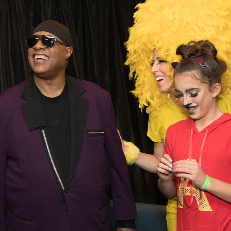 Jenny Just with Juliette Hulsizer and Stevie Wonder